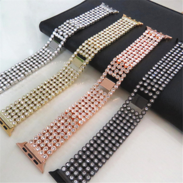 Stainless & milanese apple watch bands crystal diamond apple watch band: luxurious glamour