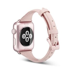 Leather Apple Watch Bands Rose Gold Leather Strap – Stylish Apple Watch Enhancement