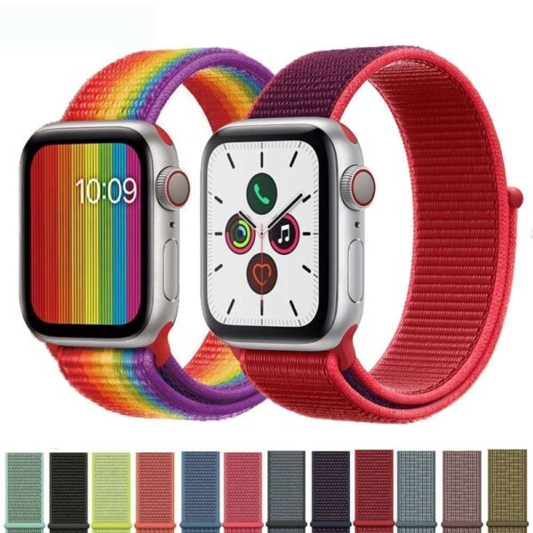 Nylon bracelet loop strap for apple watch band