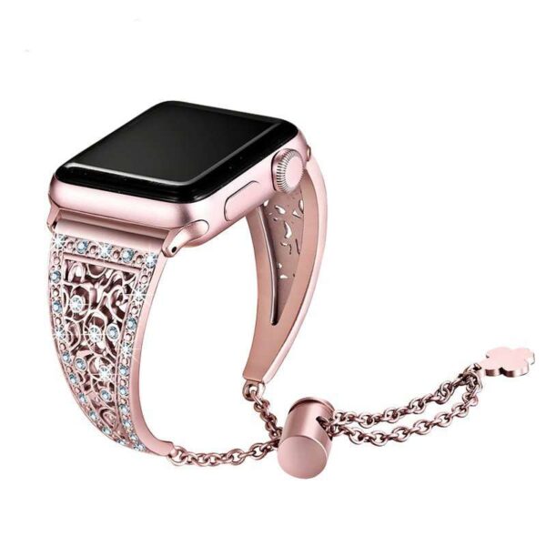 2022 women stainless steel diamond band for apple watch