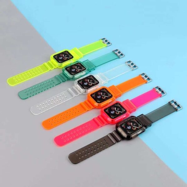 Silicone apple watch bands sleek & transparent apple watch band – fashion-forward design