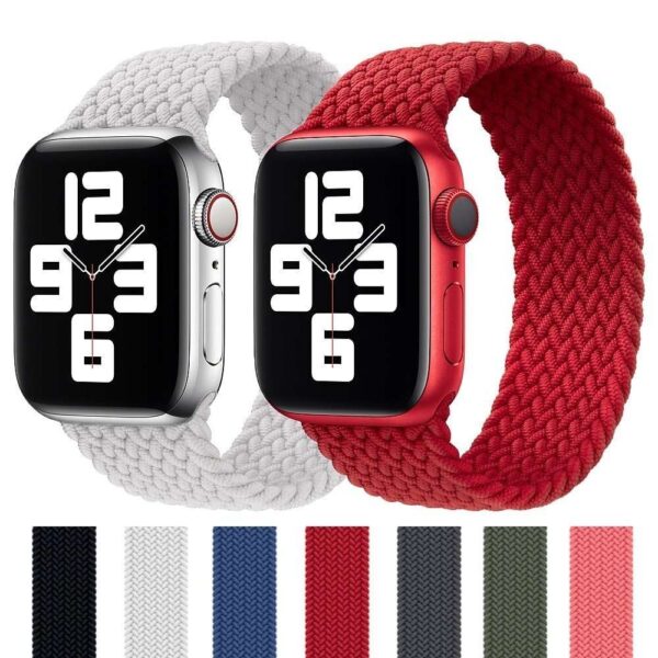 Braided Solo Loop iWatch Band for Apple Watch Series 6 SE 5 4 3