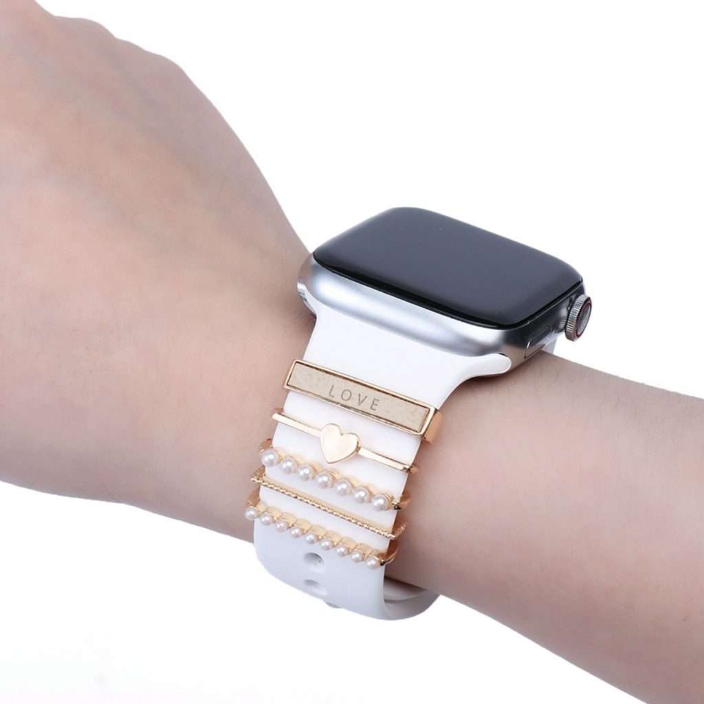 Decorative ring for apple watch band charms for samsung galaxy smart watch sport silicone strap accessories 2